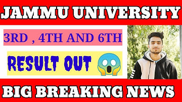 jammuuniversity 3rd , 4th and 6th semester result out