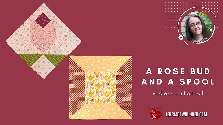 A rose bud and a spool quilt block