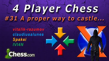 Chess.com - 4 Player Chess - Free for all (FFA) #31 A proper way to castle...