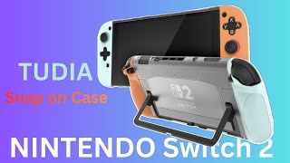 TUDIA Snap On Case for the NINTENDO Switch 2 Blue and Red Grips