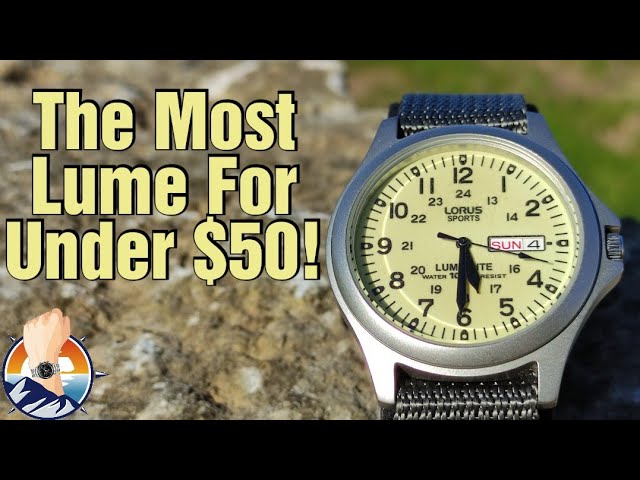Incredible Full Lume Field Watch! Lorus RJ655AX9 Review - YouTube