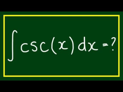 Integral of ∫csc(x)dx - YouTube
