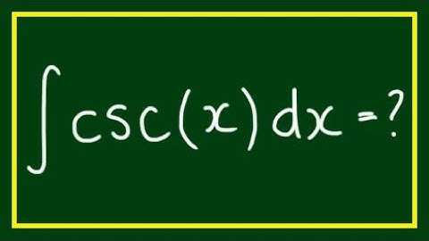 Integral of ∫csc(x)dx