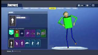 Baldi Default Dance Fortnite Locker, All Songs