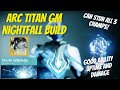 The best arc titan gm nightfall build destiny 2  infinite volatile and grenade spam