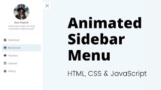 Create Animated Sidebar Menu using HTML, CSS & JavaScript