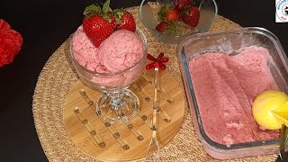 Frozen yogurt recipe with strawberry| Yogurt Ice Cream By Mahjabis Kitchen
