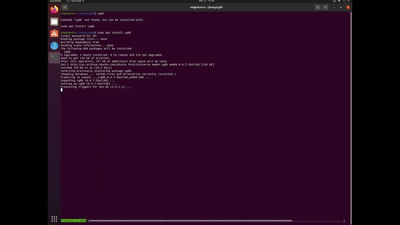 gdb - cgdb install - YouTube