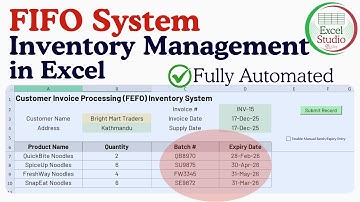 FIFO Based Inventory Tracking Sheet in Excel | Stock Batch & Expiry Tracking Using FIFO