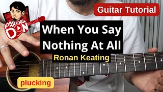 WHEN YOU SAY NOTHING AT ALL guitar tutorial | RONAN KEATING