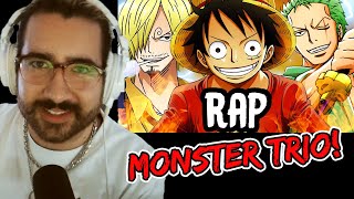 Shwabadi Reacts to LUFFY, ZORO & SANJI RAP | 'Monster Trio' | RUSTAGE ft. Me & Connor Quest!