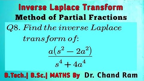 Question#8 on Inverse Laplace Transform or Inverse Transforms by Method of Partial Fractions.