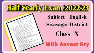 Class 10 English Half Yearly Question Paper | Class 10 Half Yearly Question Paper 2022 English