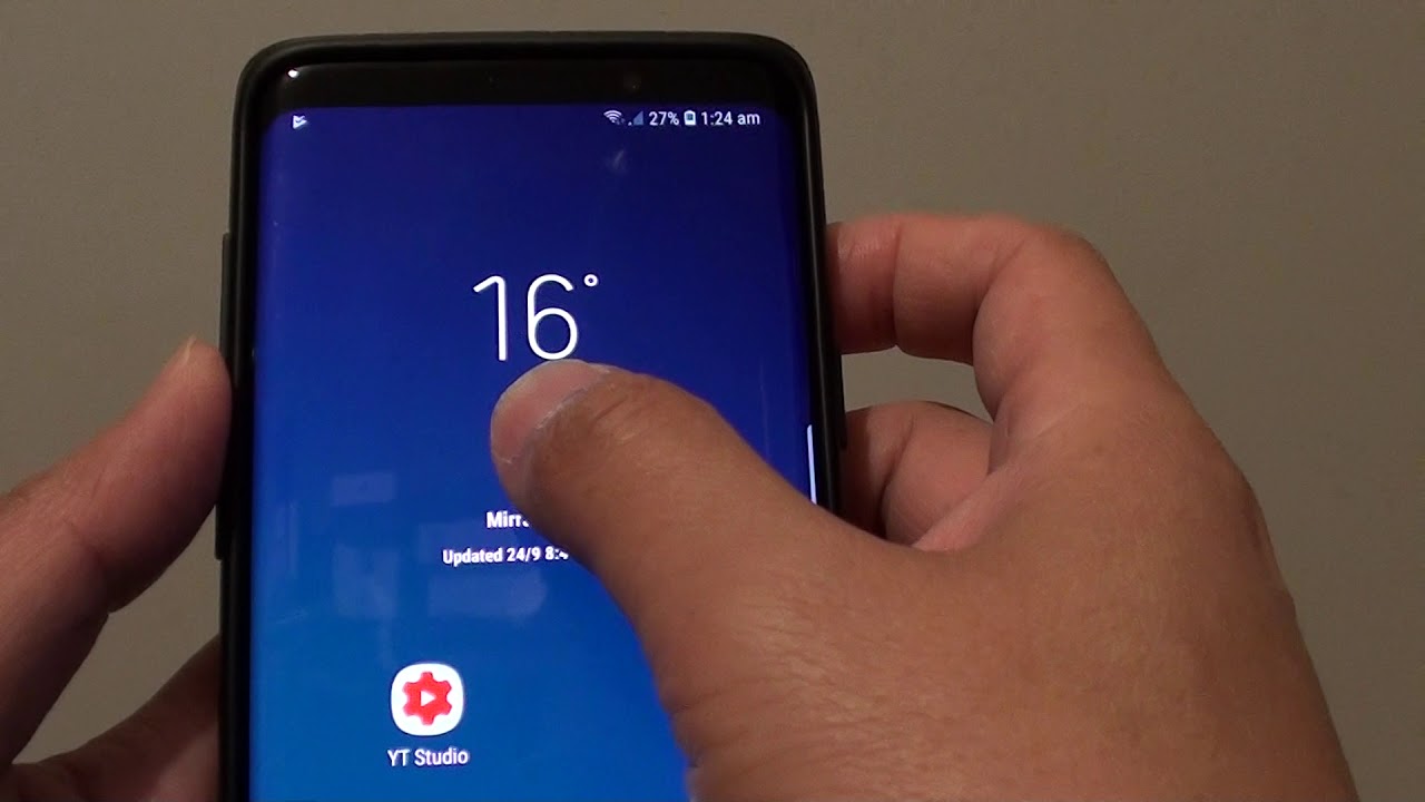 Samsung Galaxy S9 Plus How To Remove Weather Widget From Home Screen