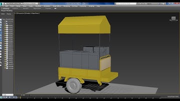3Dsmax Tutorials,Tutorial on Modeling, Texturing & Lighting a Food Stall E Rickshaw Stall in 3dsmax