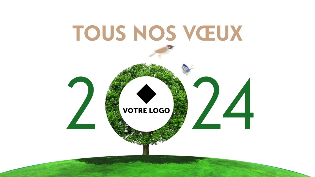 Carte de voeux pro engagement environnement 🌳🕊️🦚 2024 (FX69) -  Vidéostorytelling by Néologis 