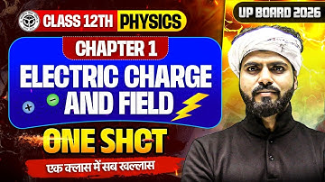 Class 12 Physics Chapter 1 || Electric Charge and Electric Field in 1 Shot || UP Board 2026