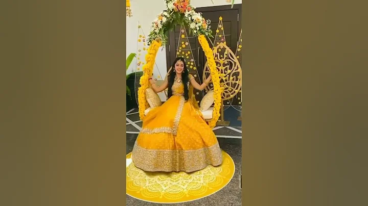 haldi Dress Design ll haldi outfit #short #shorts#haldiceremony #yellow #yellowdress