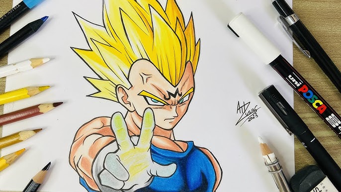 Respondendo a @thalisonemanuello Tutorial de como desenhar o Vegeta (