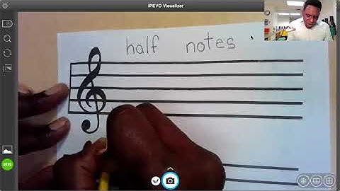 Kindergarten Music Lesson:  How to Draw a Half Note