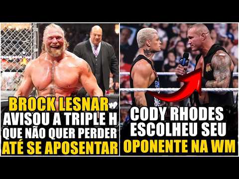 BREAKING NEWS!!! BROCK LESNAR DOESN'T WANT TO LOSE TO ANYONE AND CODY RHODES HAS CHOSEN RANDY ORT...