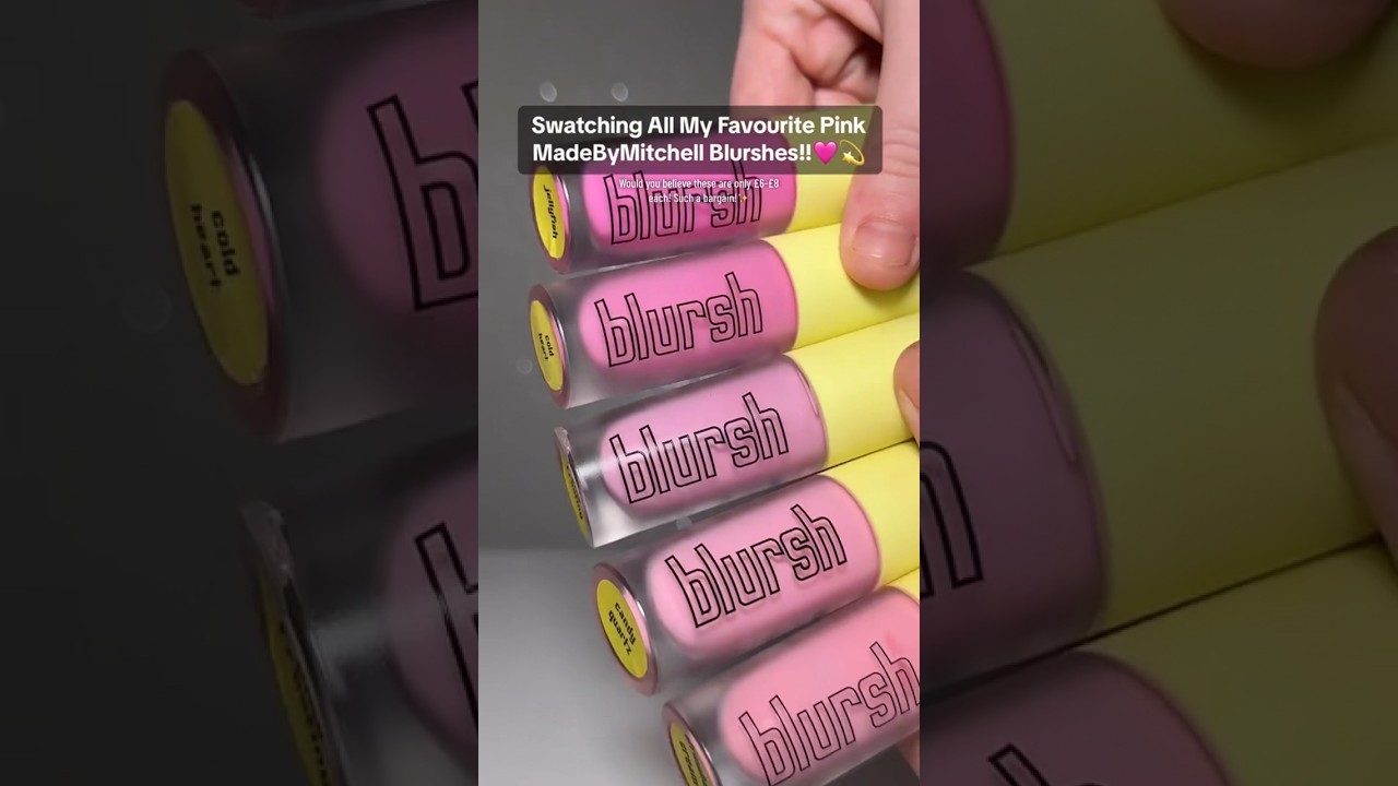 Swatching MadeByMitchell Blurshes🩷 which one is your favourite?💫 