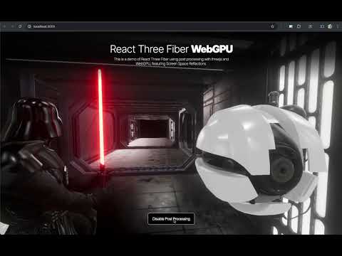 Threejs WebGPU Post Processing with React Three Fiber