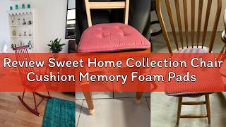 Review Sweet Home Collection Chair Cushion Memory Foam Pads Tufted Slip Non Skid Rubber Back U-Shape