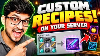 How to Make Your Own CUSTOM RECIPES in Minecraft Server | Add CUSTOM Crafting RECIPE (Easy Tutorial)