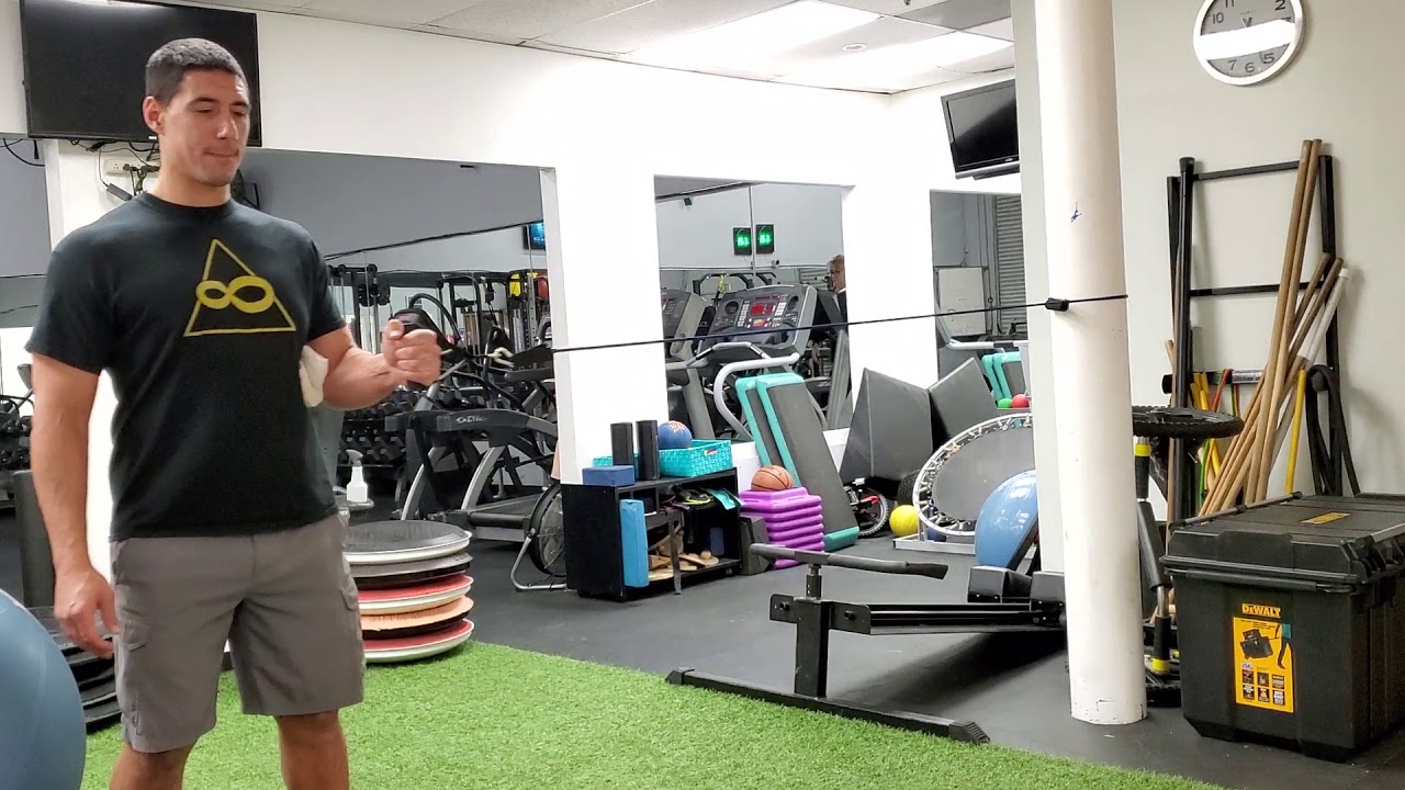 Shoulder Internal Rotation Walkouts with Towel Zero Degrees Abduction ...