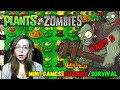 So Many GIANT Zombies! This Was SCARY! │ Plants vs Zombies Mini-games, Puzzles and Survival Part 5