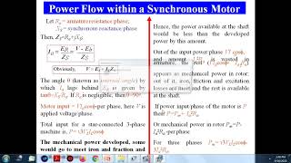 power flow in synchronous motor// EE 306 // unit 4