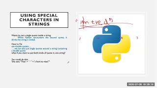 Strings in Python Week 5 Lecture 10