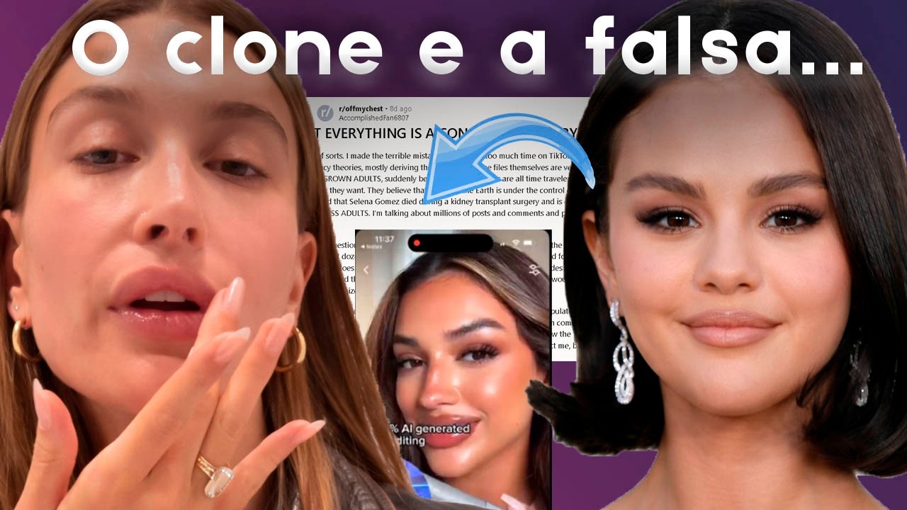 Hailey Bieber É PEGA FALSIFICANDO VÍDEO E O CLONE DA SELENA GOMEZ...
