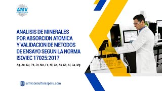 Análisis de Minerales por Absorción Atómica y Validación Métodos de Ensayo ISO/IEC 17025:2017