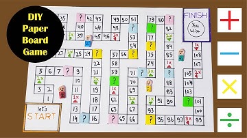 DIY Paper board game | Maths Board game | @CraftStack