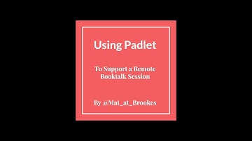 Using Padlet to Support a Remote Booktalk Session
