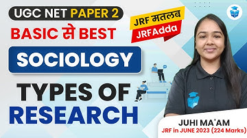 UGC NET Sociology 2024 | Types of Research by Juhi Mam | NTA UGC NET/JRF June 2024 JRFAdda