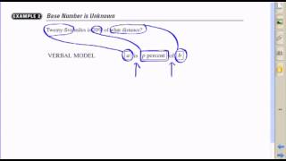 Base Number is Unknown Percent Problem