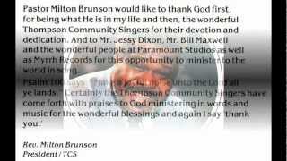 "Rise Up And Walk" Rev. Milton Brunson & The Thompson Community Singers chords