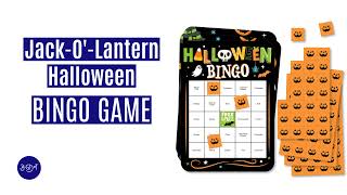 Jack-O'-Lantern Halloween Bingo Cards Kids Halloween Party Bingo Game Idea | Big Dot of Happiness
