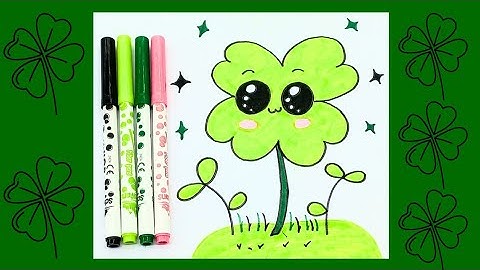 How to draw a beautiful leaf clover #tinyartist #easydrawing #painting