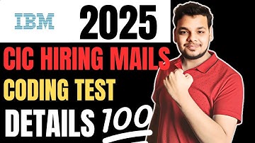 IBM CIC Hiring 2025 | IBM Coding Assessment Mails 2025 | IBM New Phase | IBM Hiring Process 2025