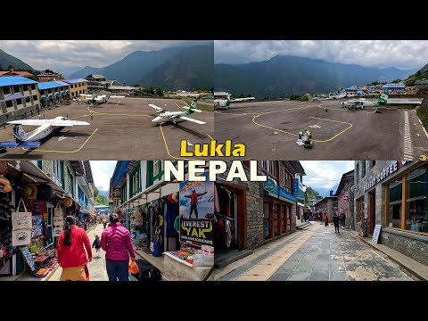 Lukla, Solukhumbu [4K🇳🇵]  - Virtual Walking Tour Nepal 2023