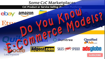 Types of E-Commerce| E-Commerce Models C2C, B2E, B2A, C2A & A2C | E-Commerce Series Part 04