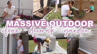 2024 OUTDOOR CLEAN + DECORATE | EXTREME SPRING CLEANING | CLEAN, DECORATE, GARDEN | Lauren Yarbrough