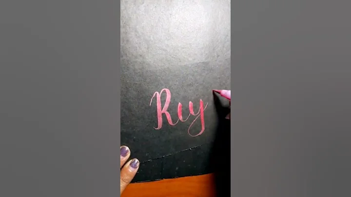 Calligraphy Writing of name #riya on request in last video with Doms Brush Pens! #Viral #riya