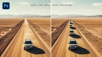 Add Line Wise Cars On Road In Photoshop | Adobe Photoshop Tutorial