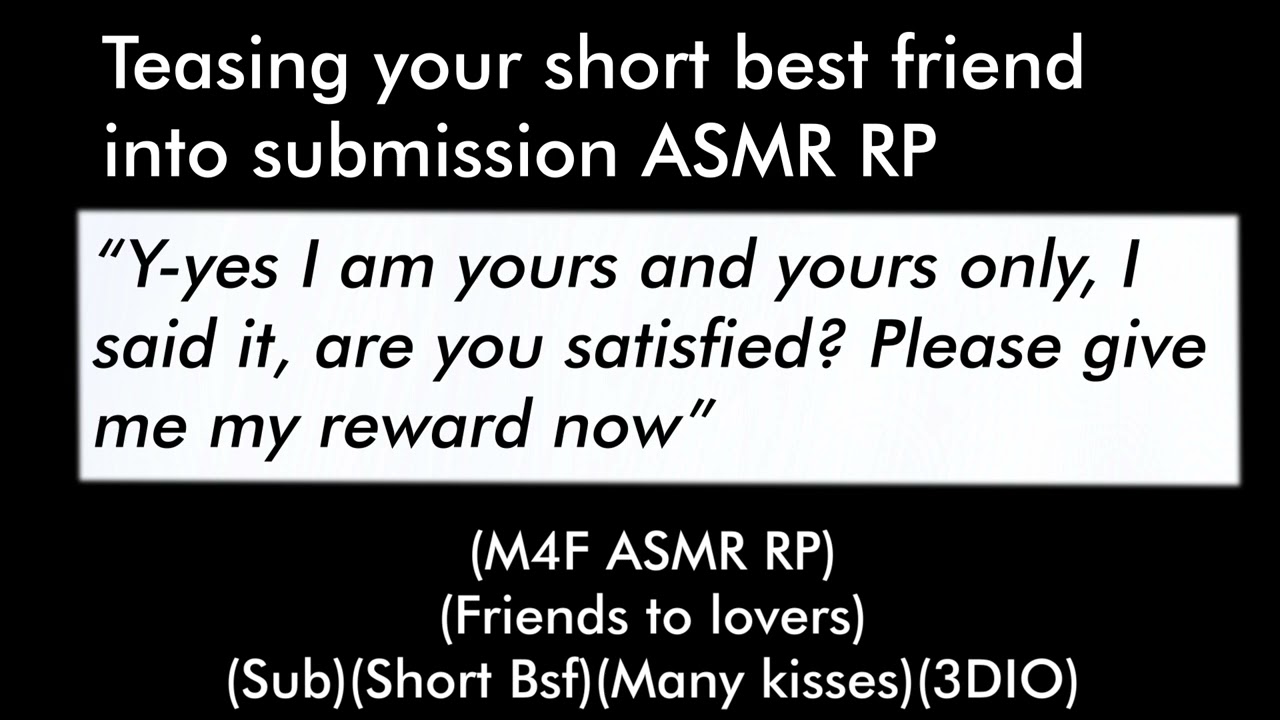 Teasing your short best friend into submission (M4F ASMR RP)(Friends to lovers)(Sub)(Kisses)(3DIO)