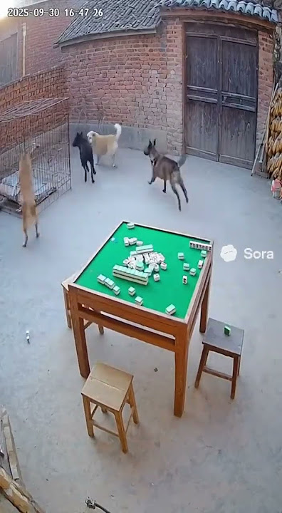 Shocking!Dogs playing mahjong#short #cat #ZhiZhi #psycho8two #wildlife #dog #mahjong